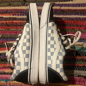 Checkered Blue and White Sneakers